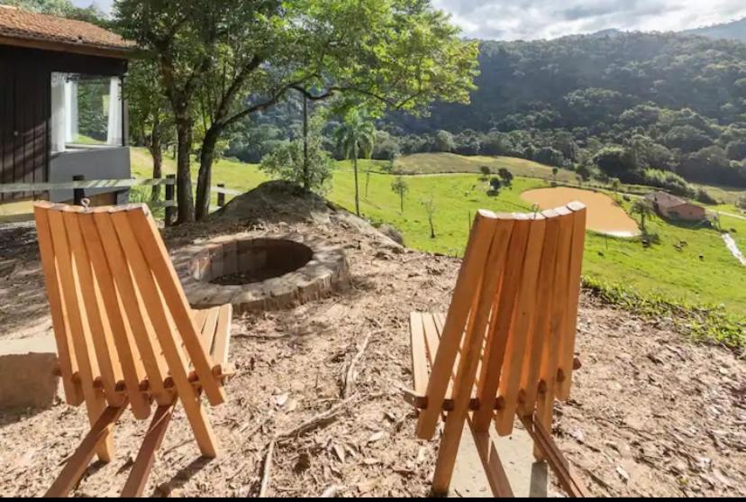 Cabana Sassafras Com Hidromassagem Alfredo Wagner Eksteriør bilde