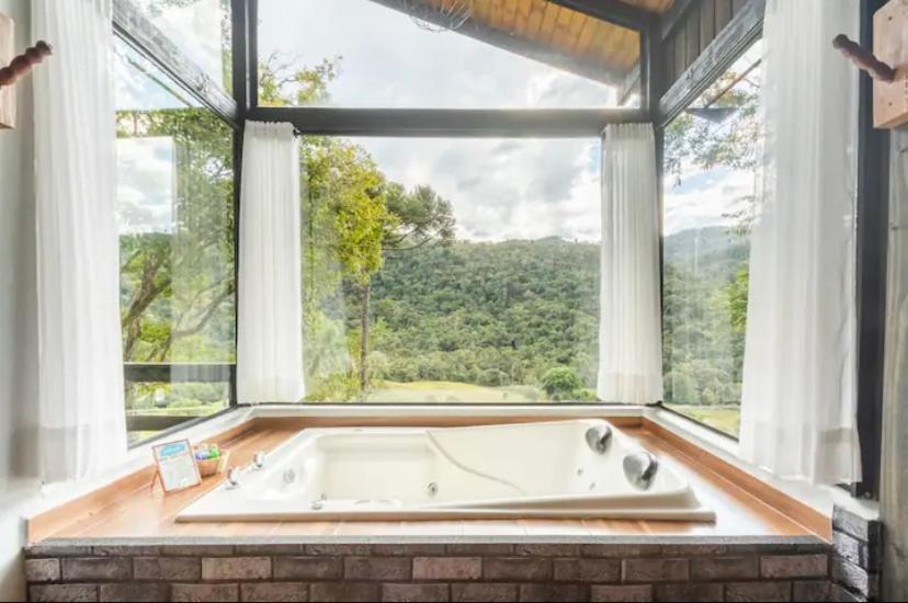 Cabana Sassafras Com Hidromassagem Alfredo Wagner Eksteriør bilde